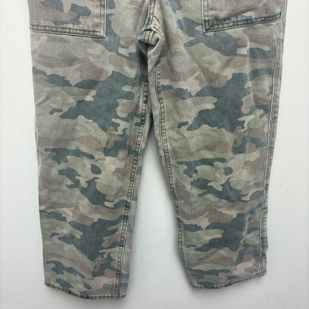 Free People Jeans Camo Remy Cropped Wide Leg High Rise - Picture 7 of 15